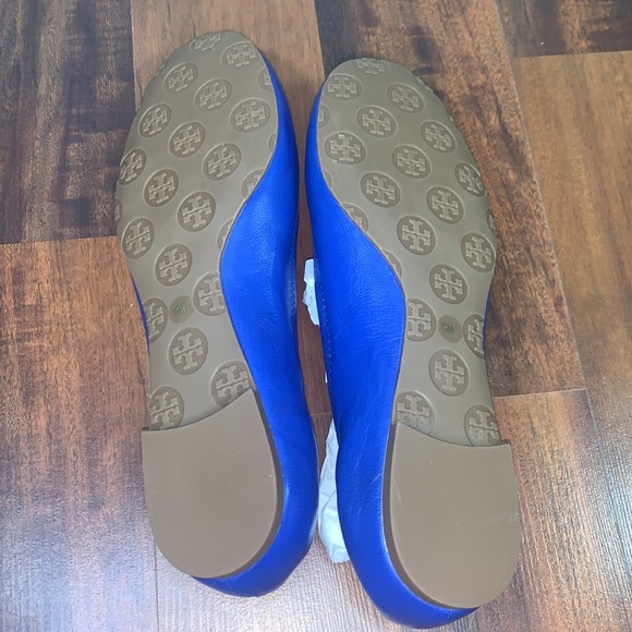 Tory Burch Reva Mestico Blue Nile and Gold Ballet Flats - Picture 7 of 10